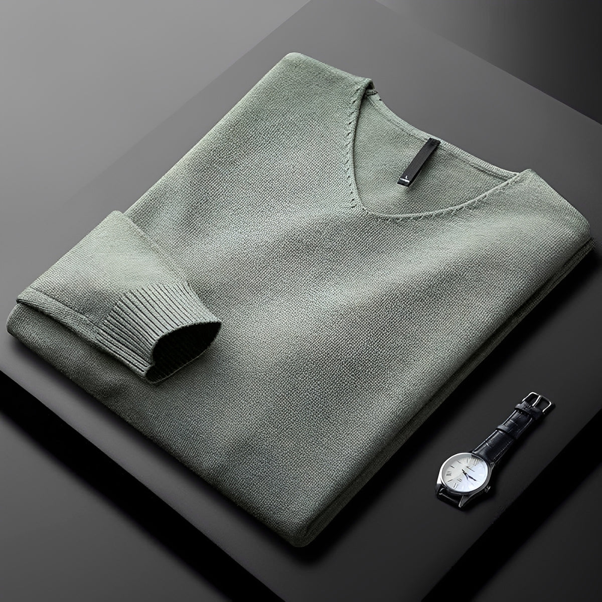 Men's V-Neck Sweater - Classic Fit, Versatile Style