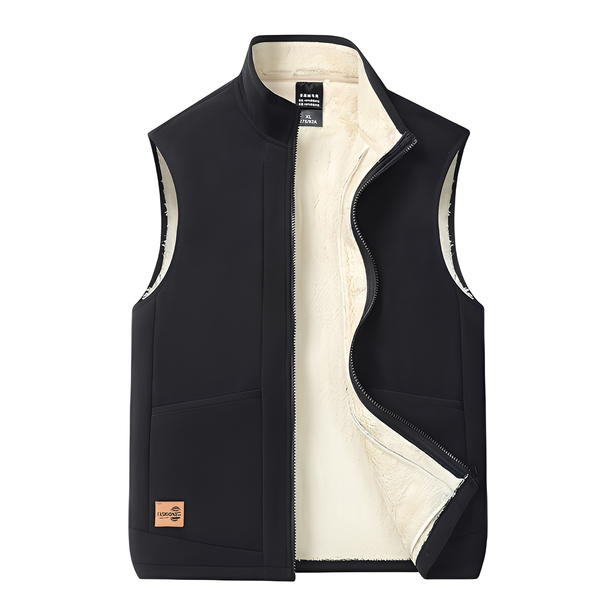Men's Vest Insulated with Zipper Closure and Pockets - Casual Fit