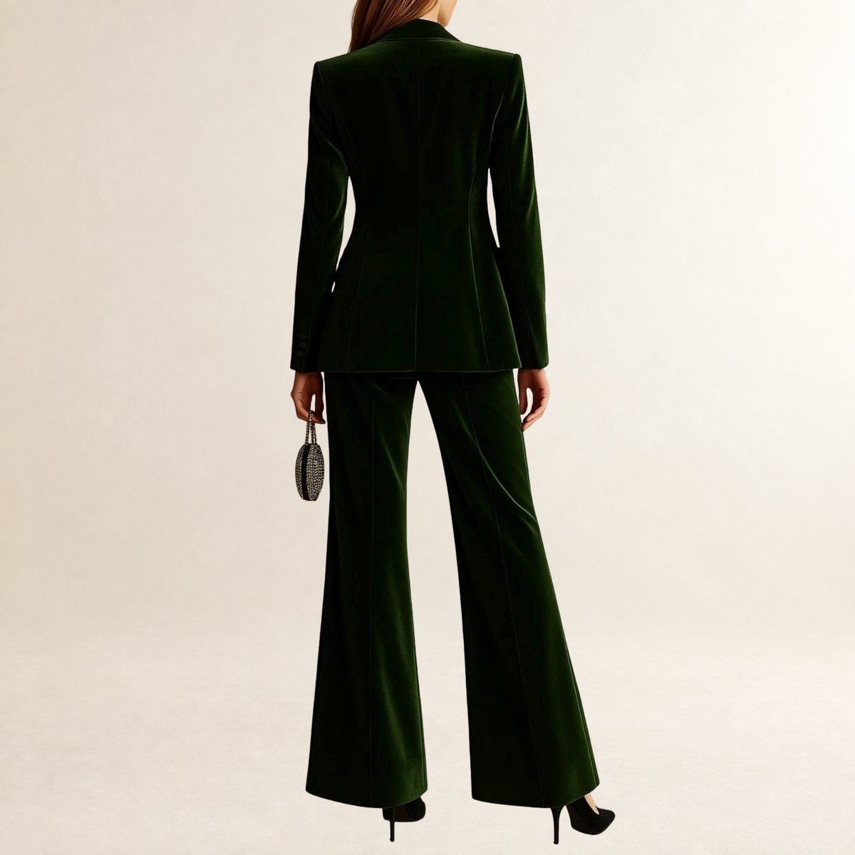 Suit Sets Women Blazer and Flared Pants - Loose Fit Retro Style