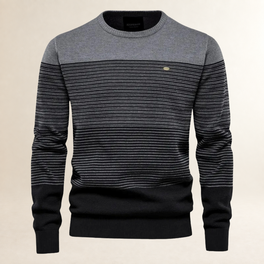 Sweater Men Striped Design with Crew Neck - Regular Fit