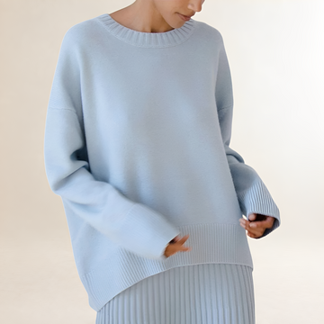 Sweater Women Oversized Fit Classic Crew Neck Long Sleeve