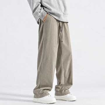 Sweatpants Men Loose Fit Drawstring Waist Wide Leg Casual Style