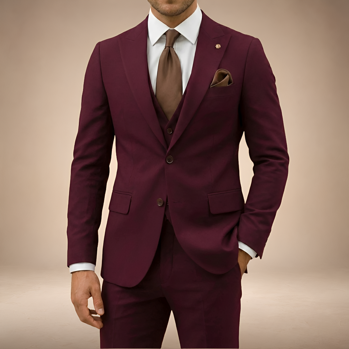 Three-Piece Suit Men - Modern Fit, Tailored Design, Elegant Style