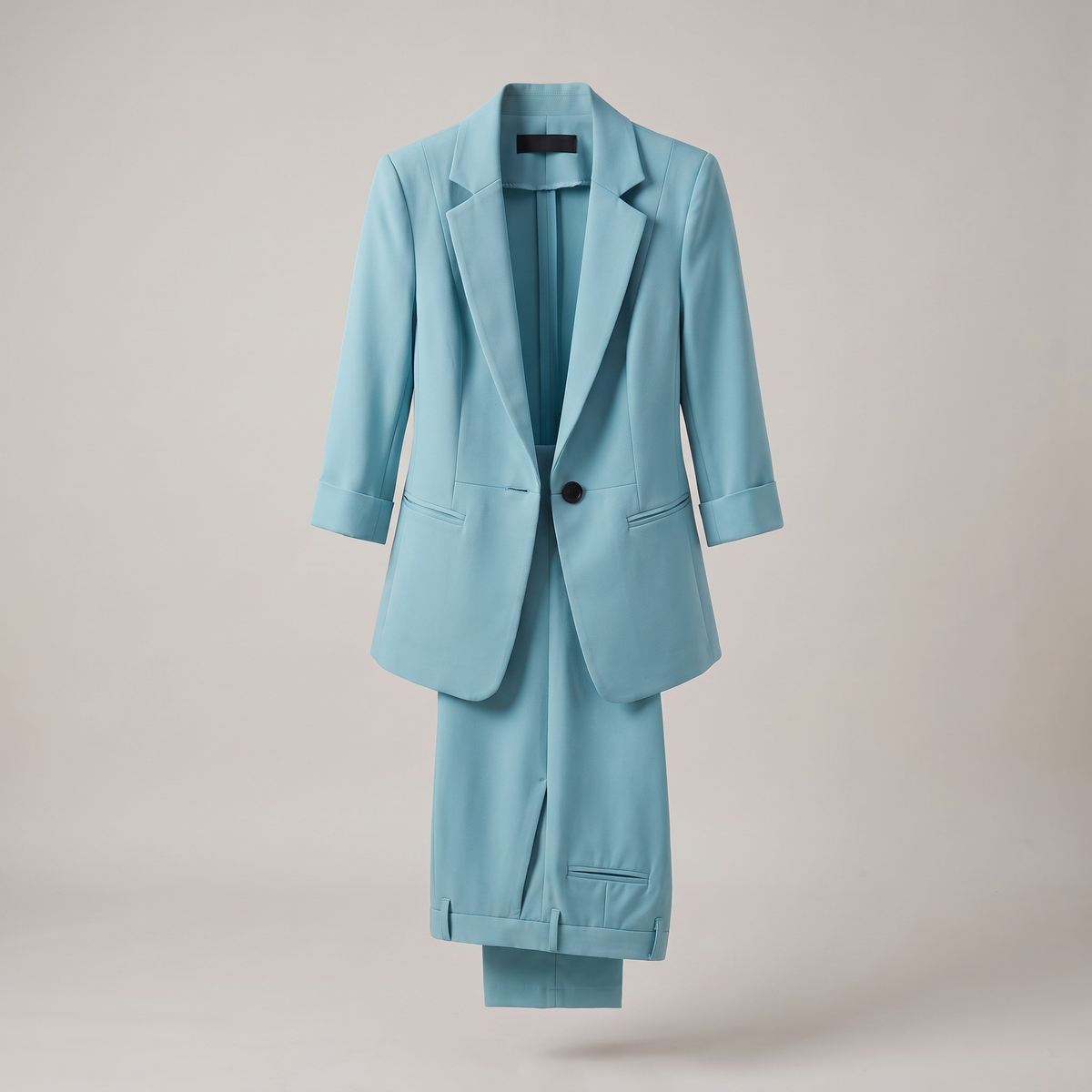 Women's Blazer and Trouser Set - Tailored Fit with Classic Design