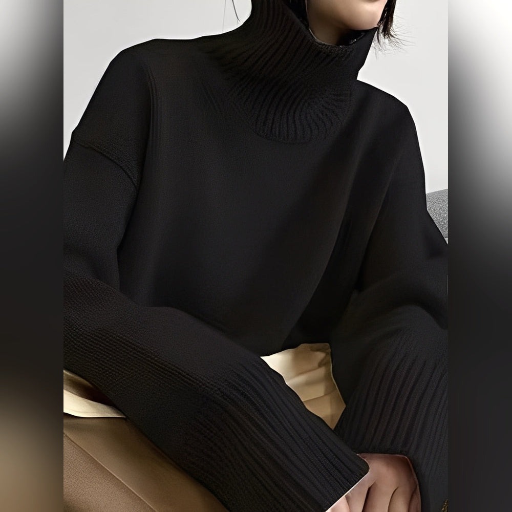 Yvette – Sweater Featuring a High Collar for Women