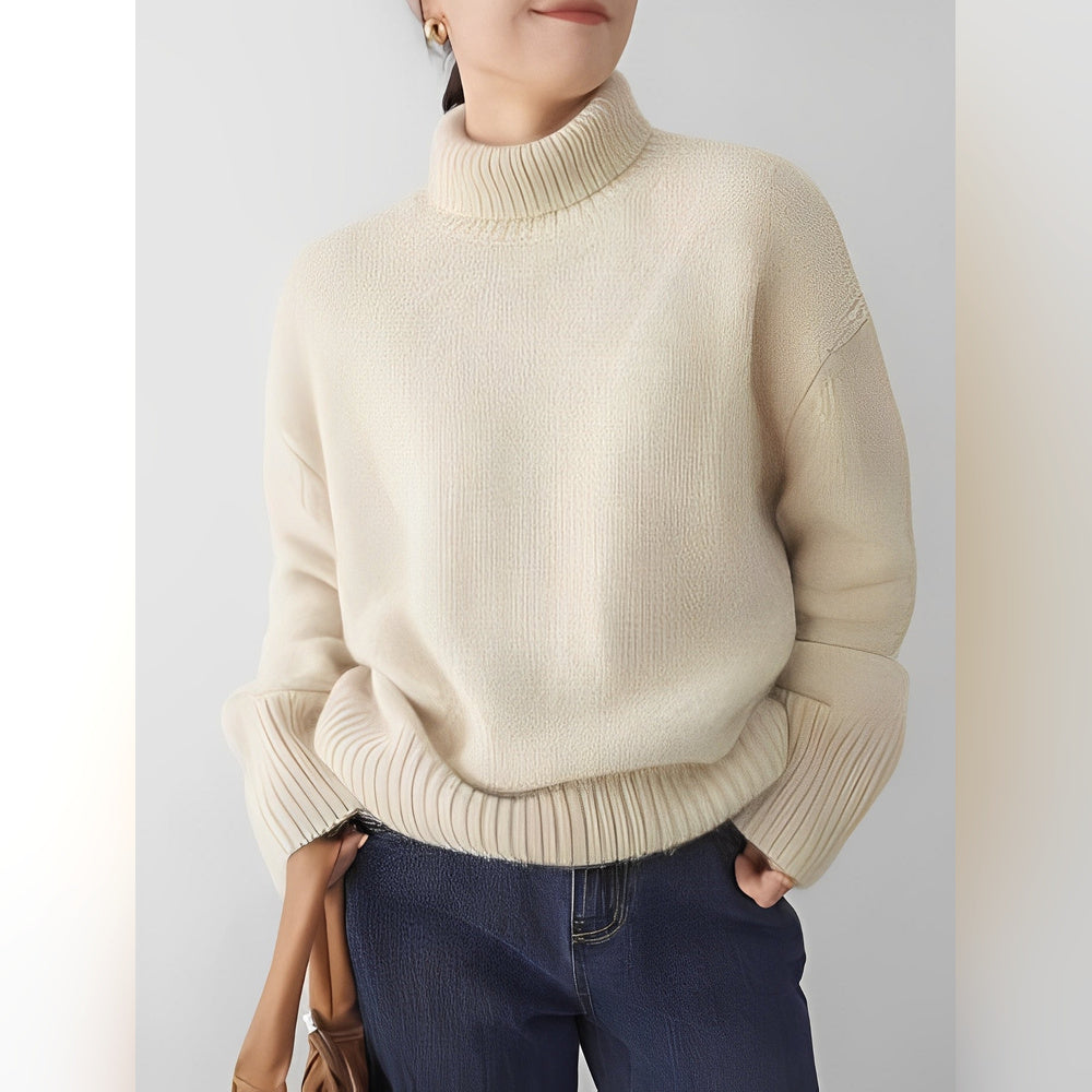 Yvette – Sweater Featuring a High Collar for Women