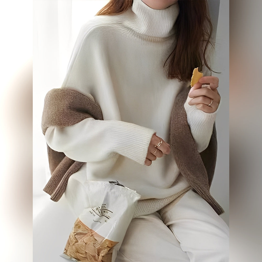 Yvette – Sweater Featuring a High Collar for Women