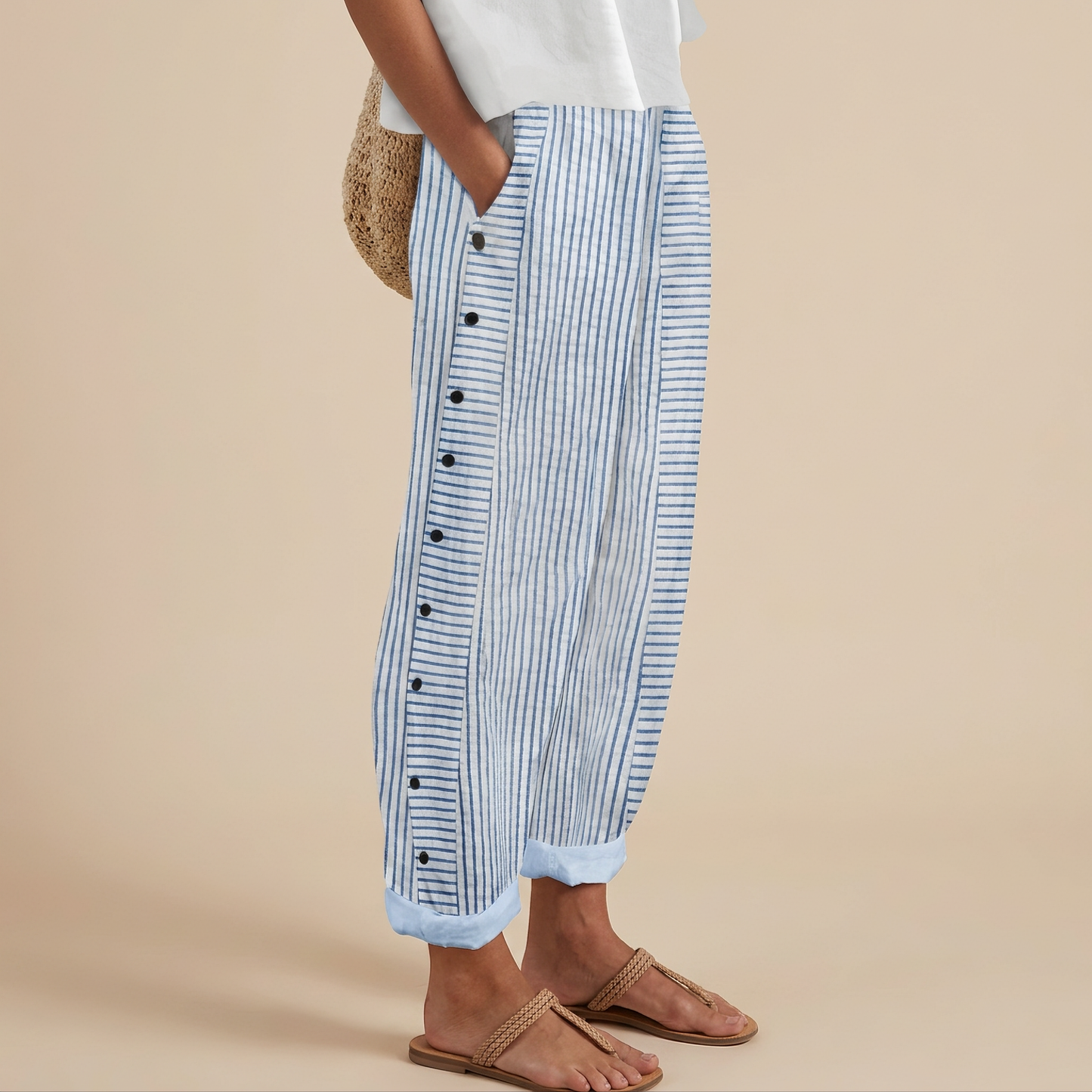 Rachael - Loose-Fit Trousers with Side Pockets
