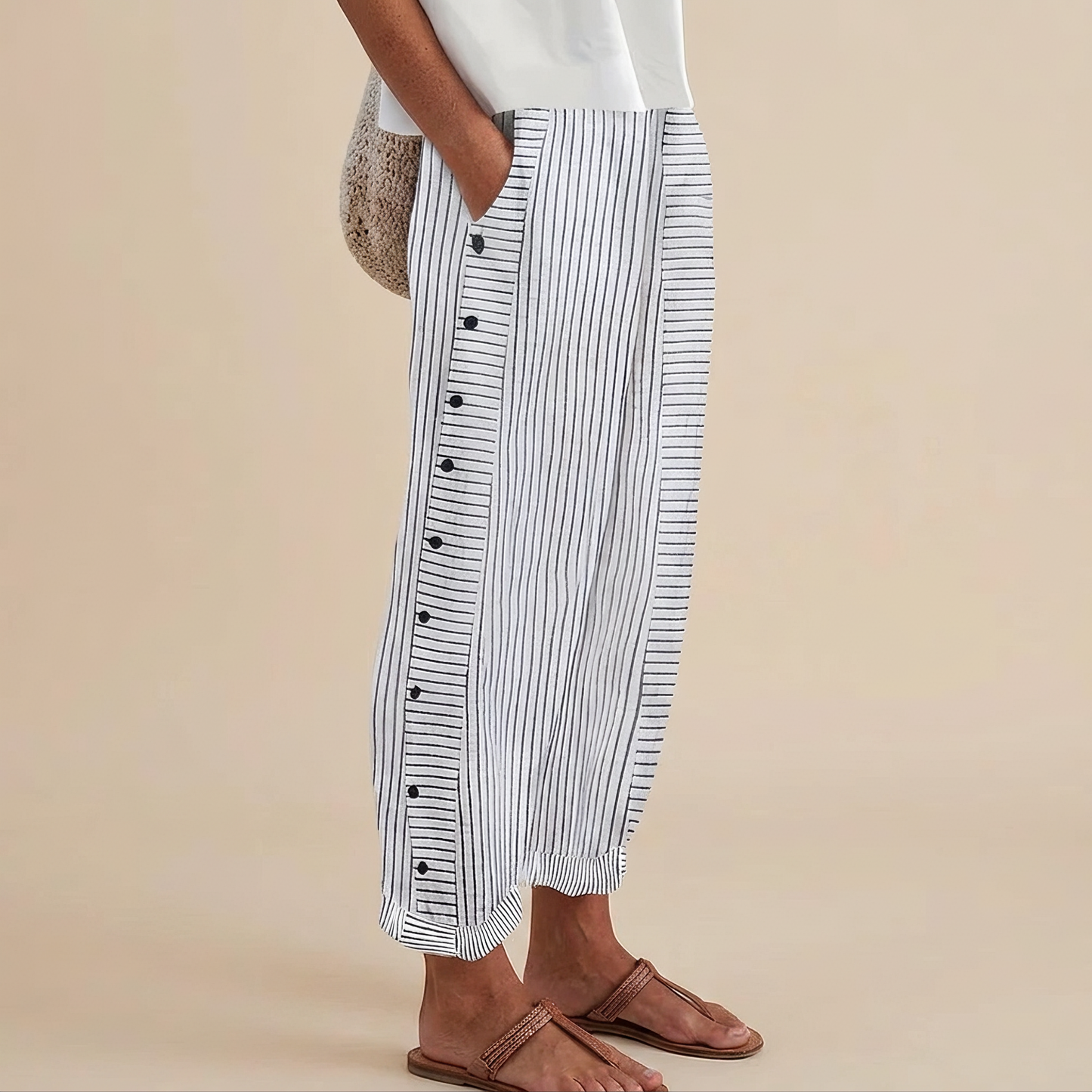 Rachael - Loose-Fit Trousers with Side Pockets