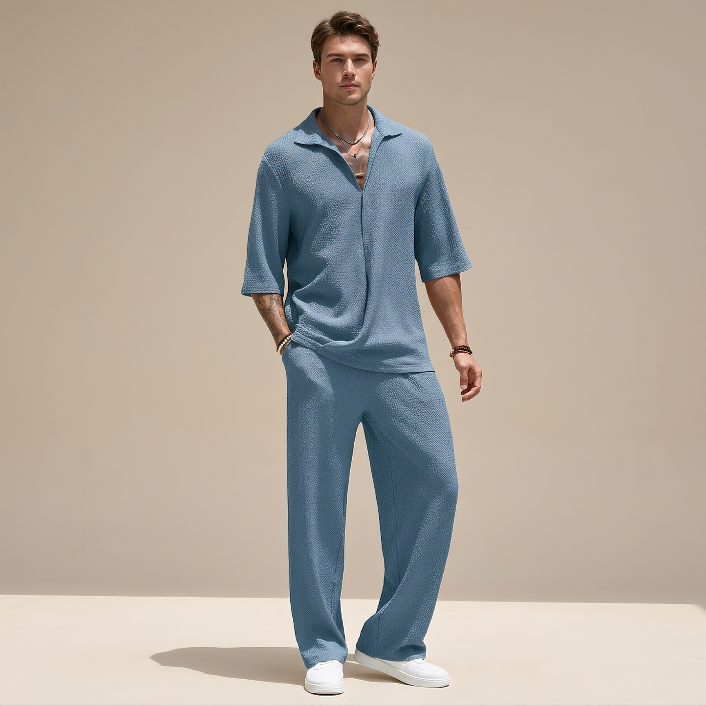 Allen - Casual Ripple Textured Set