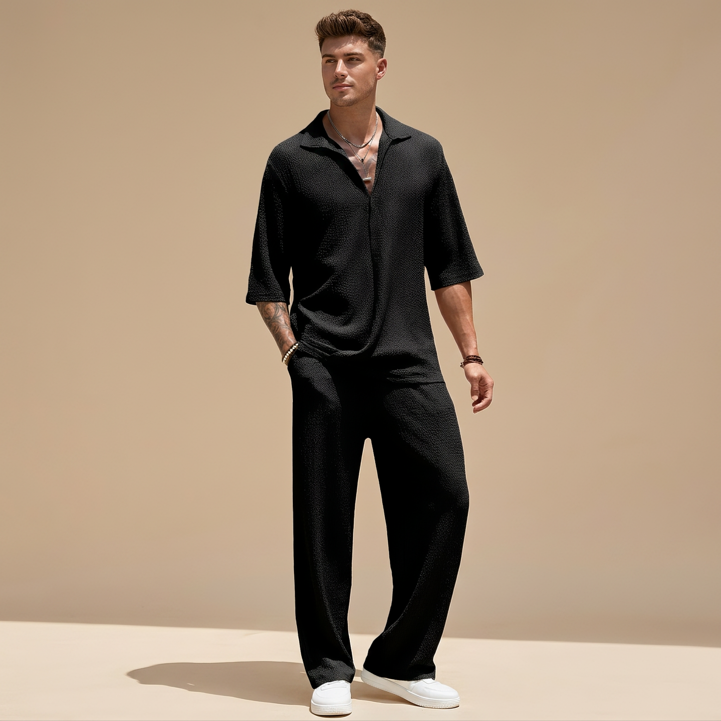 Allen - Casual Ripple Textured Set