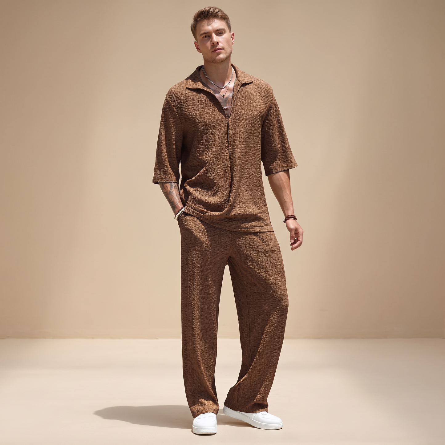 Allen - Casual Ripple Textured Set