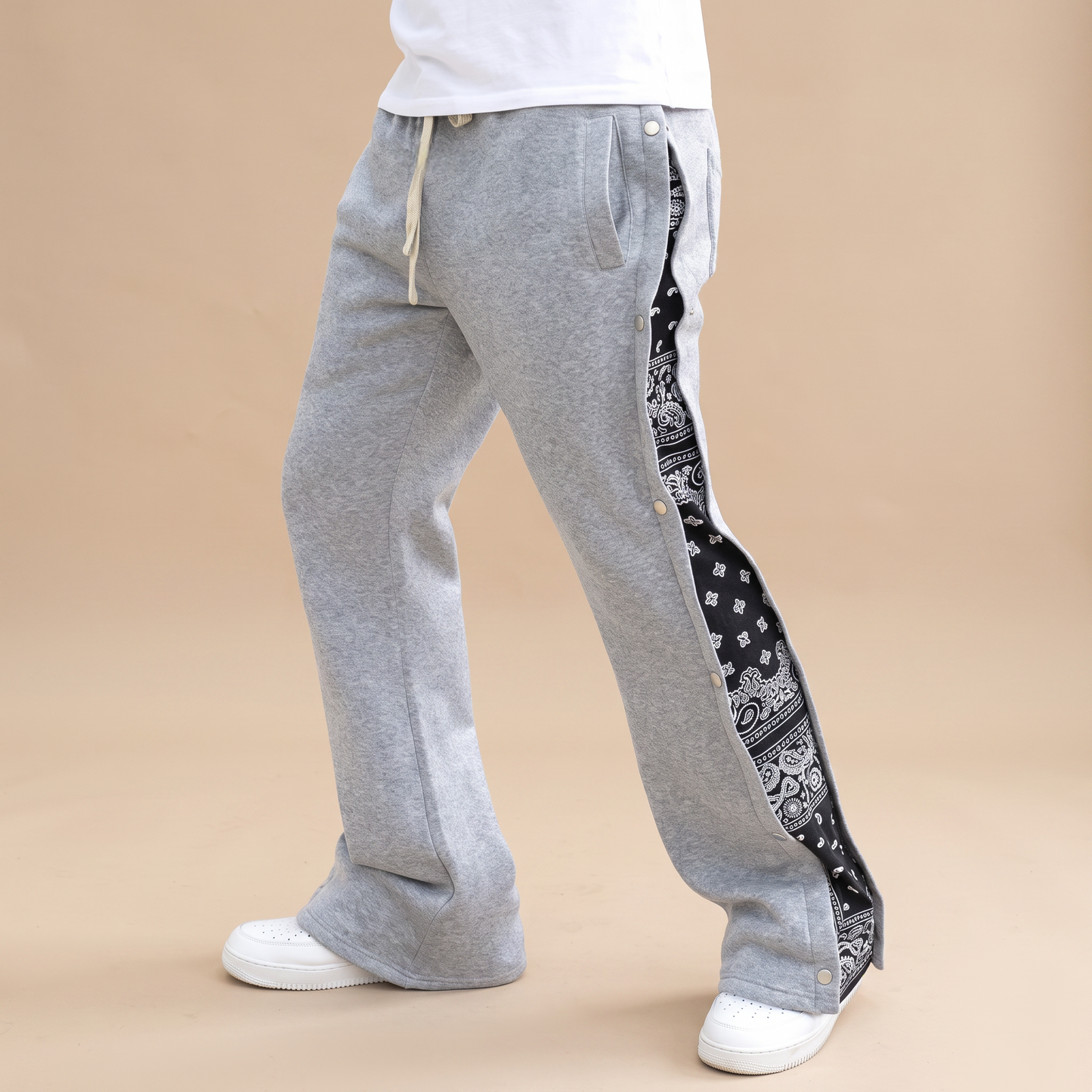 Reuben - Trendy Splicing Loose Sweatpants