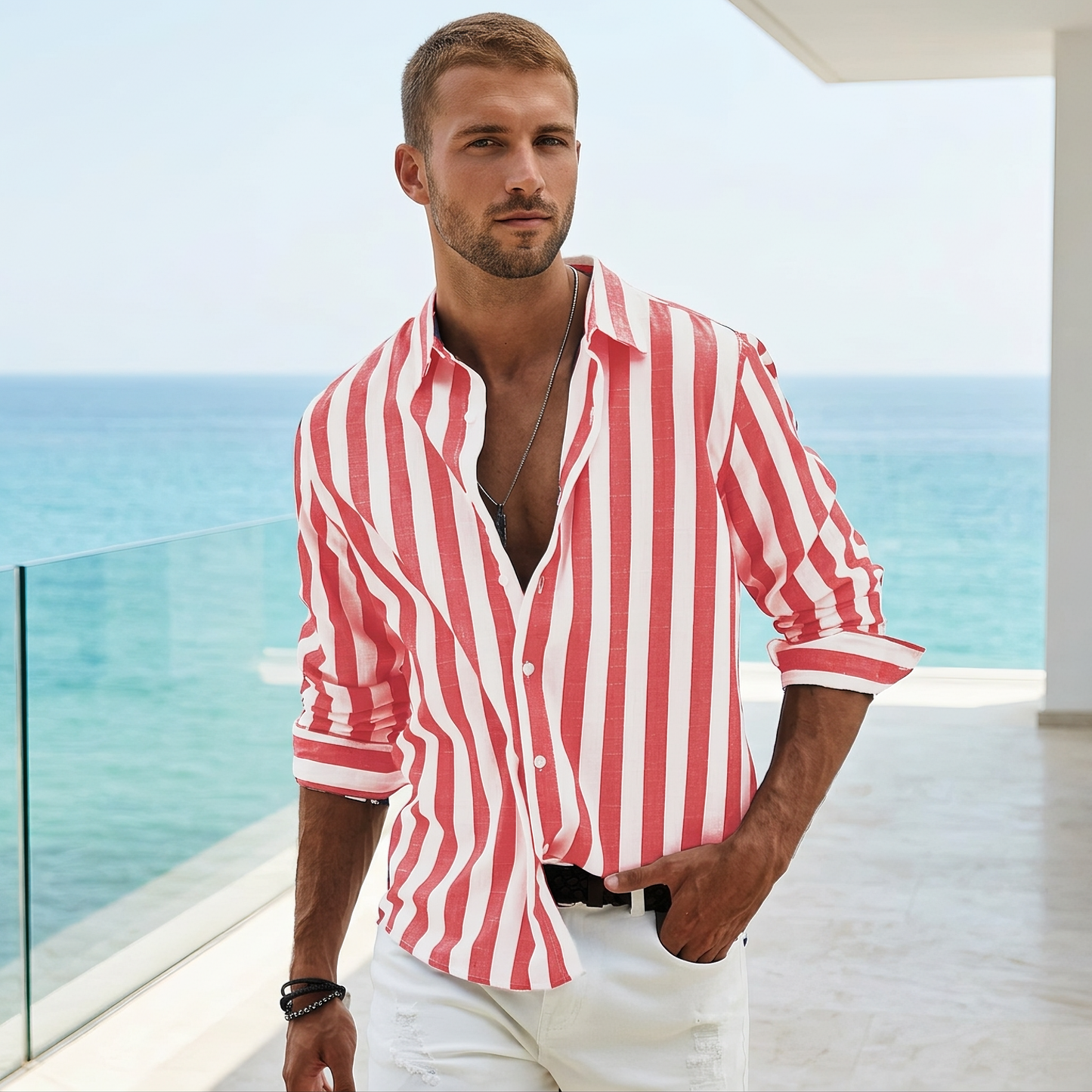 Seymour - Comfortable Long Sleeved Striped Shirt