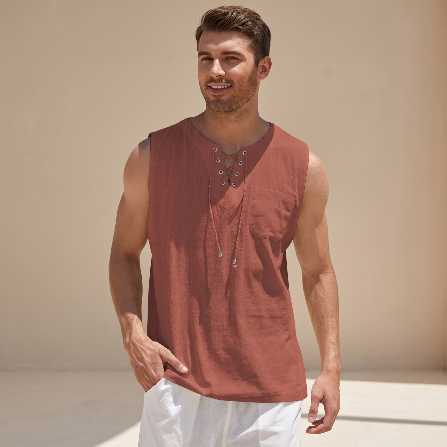 Mccoy - Loose Sleeveless Tank Top