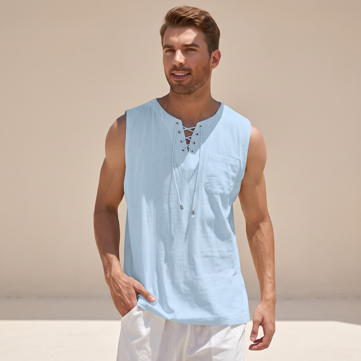 Mccoy - Loose Sleeveless Tank Top