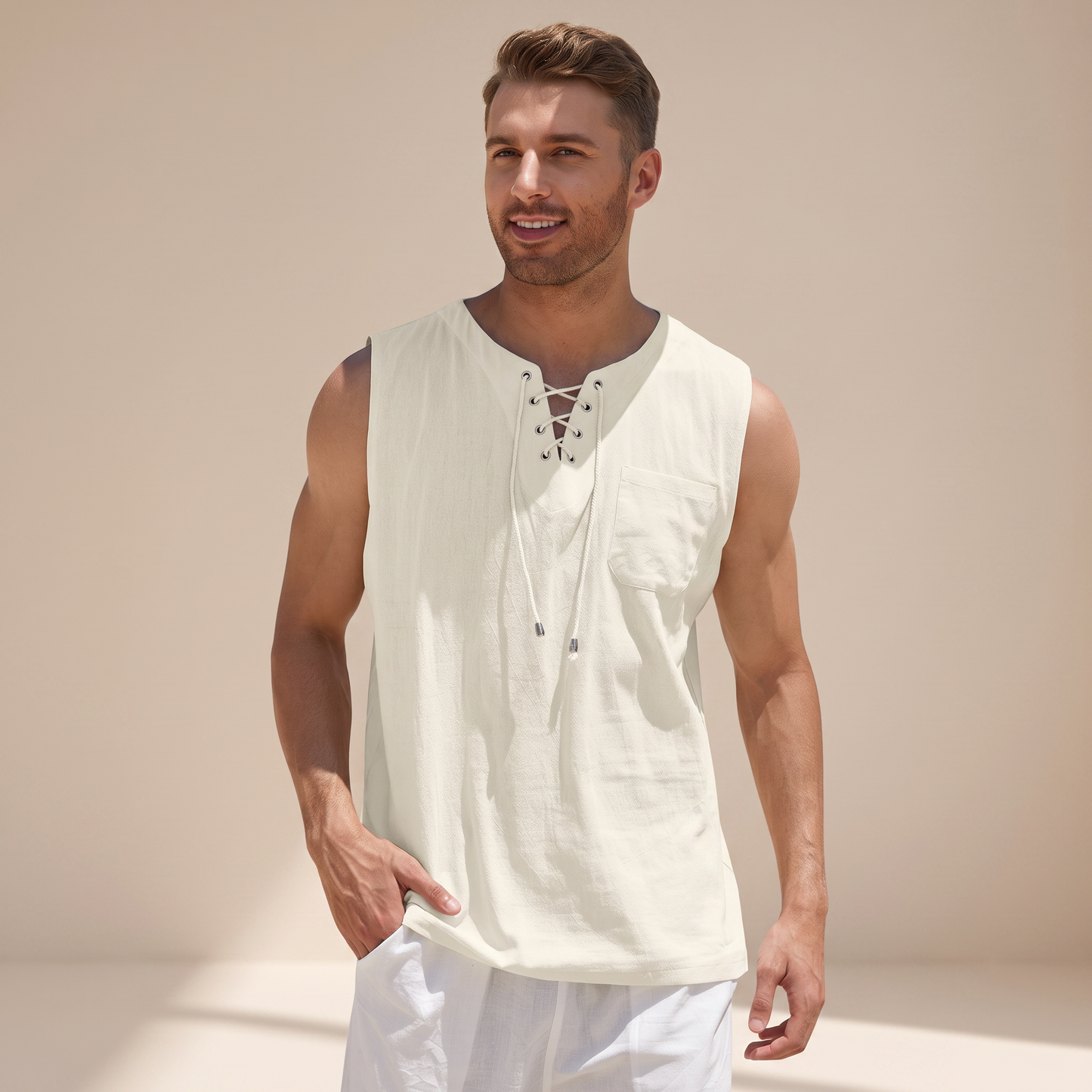 Mccoy - Loose Sleeveless Tank Top