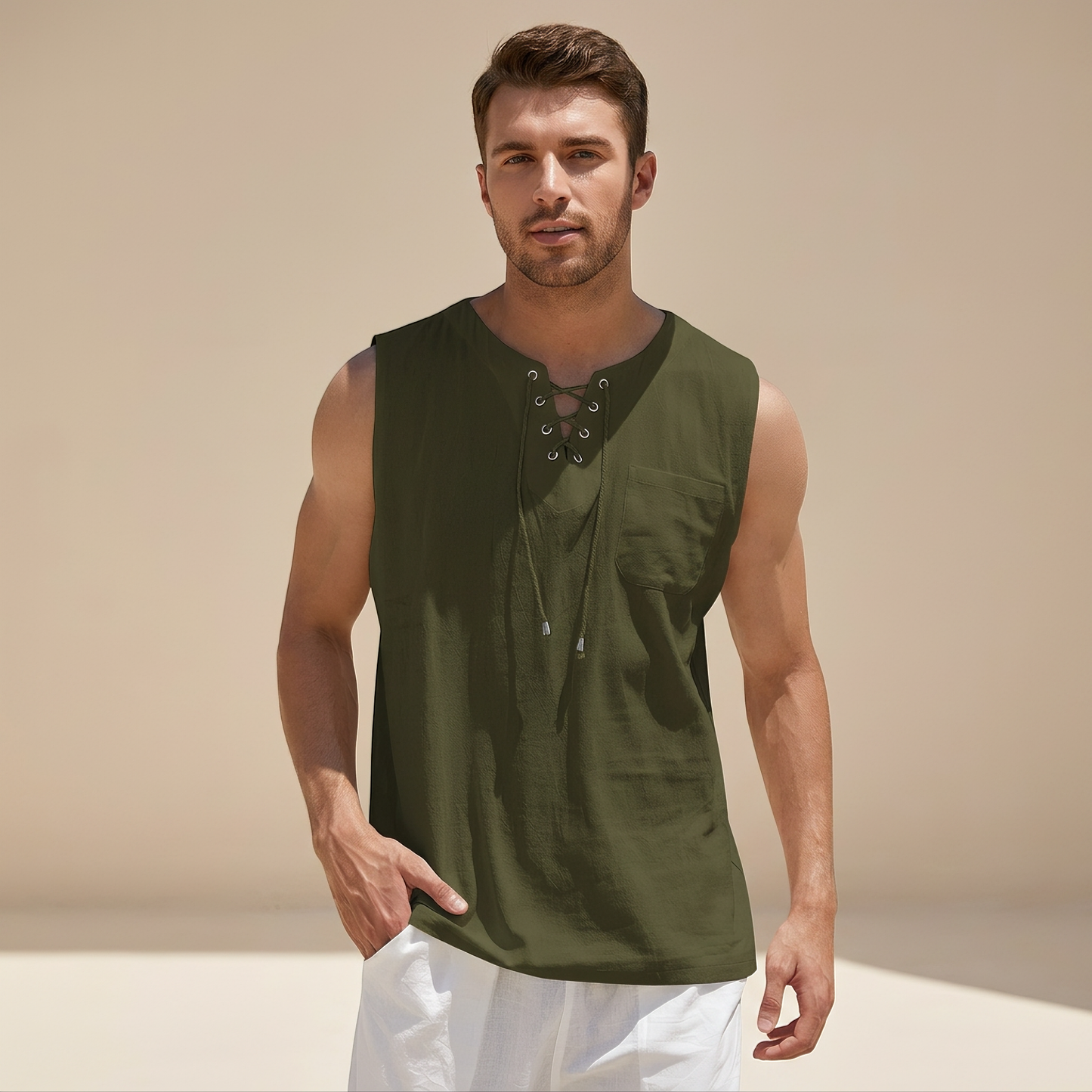 Mccoy - Loose Sleeveless Tank Top