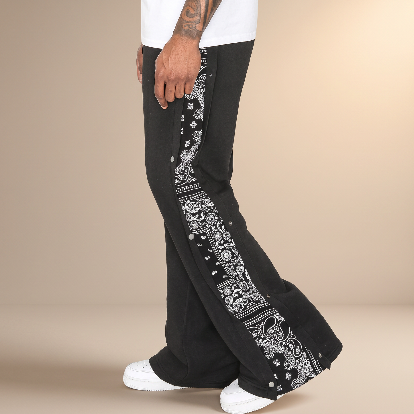 Reuben - Trendy Splicing Loose Sweatpants