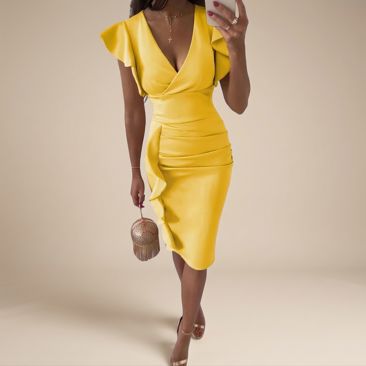 Marissa - Refined Midi Cocktail Dress