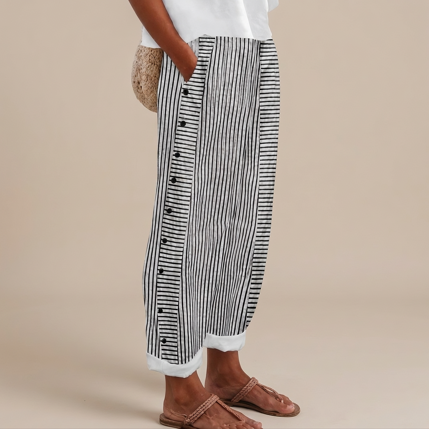 Rachael - Loose-Fit Trousers with Side Pockets