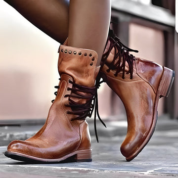 Lenora - Classic low-heeled boots for women