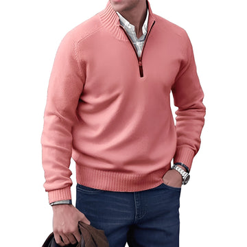 Kian - Contemporary men's pullover with practical zipper