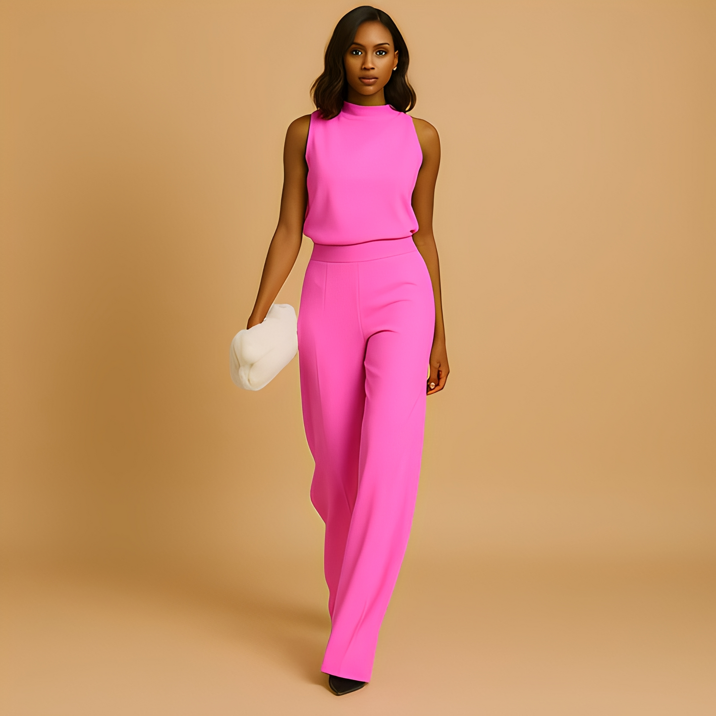 Almerra - Sleeveless jumpsuit with wide legs for women