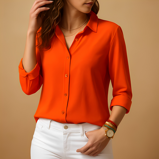 Akera - Simple Long-Sleeved Blouse