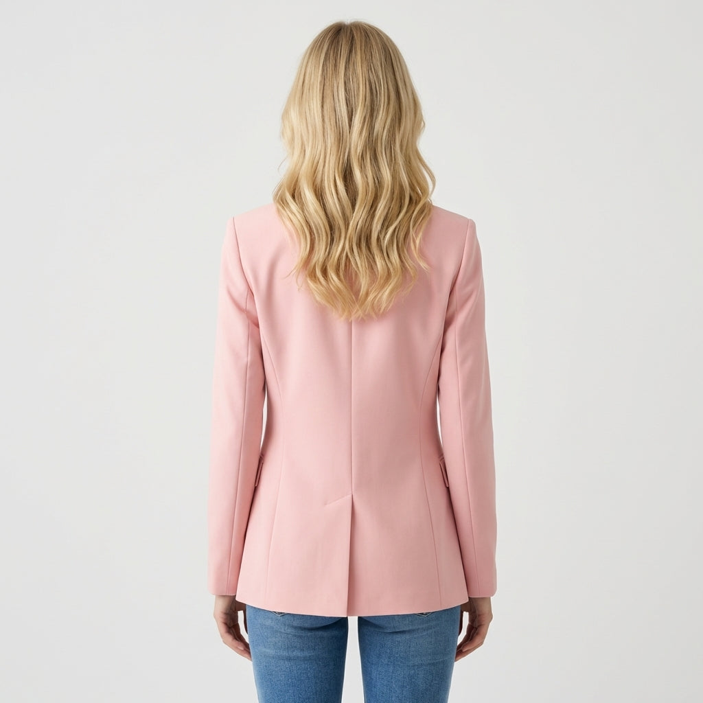 Pink Polyester Blazer