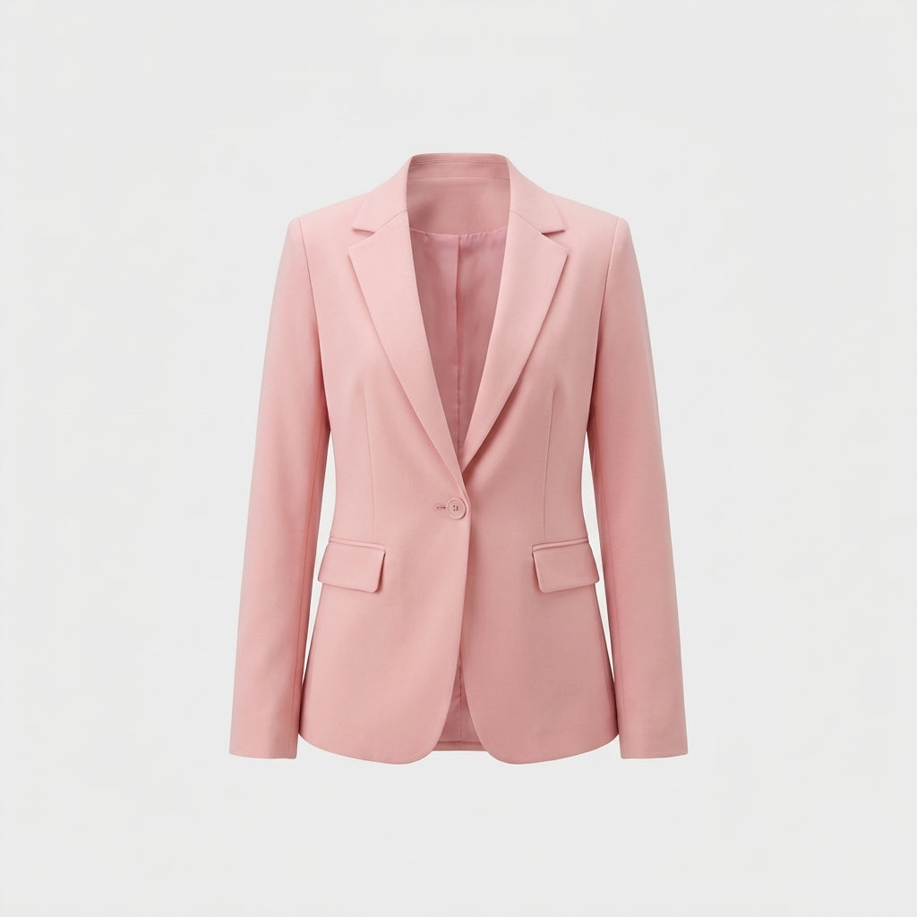 Pink Polyester Blazer