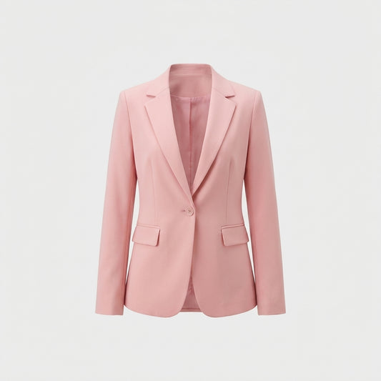 Pink Polyester Blazer