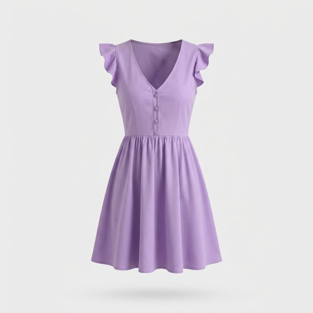 Purple Cotton Dress