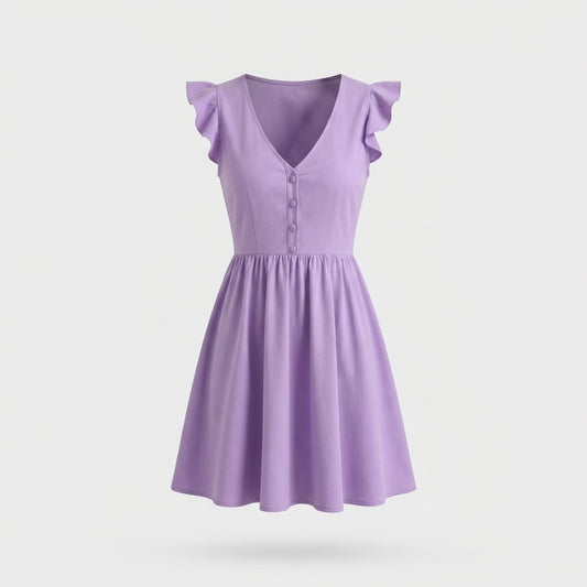 Purple Cotton Dress