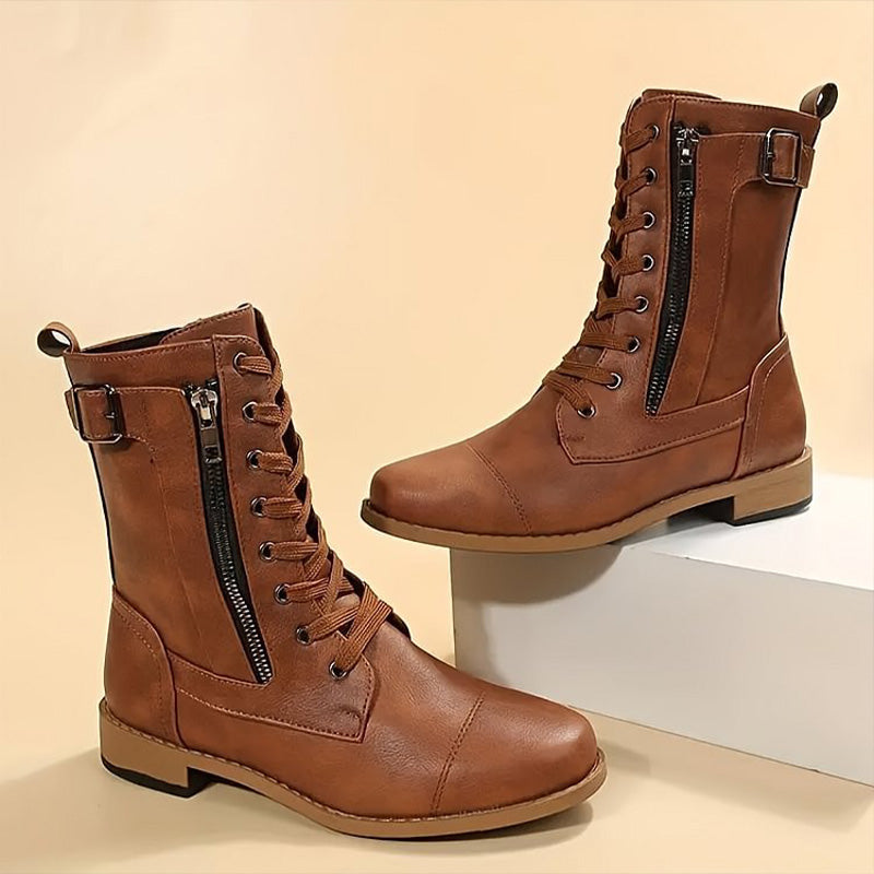 Bella - Elegant Lace-Up Boots