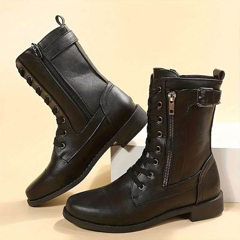 Bella - Elegant Lace-Up Boots