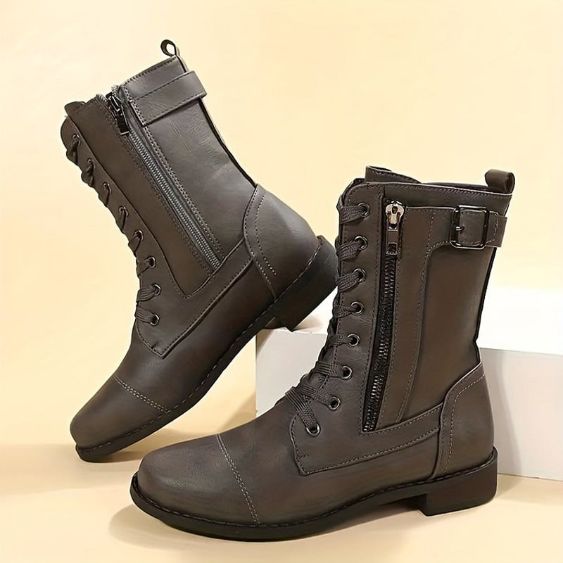 Bella - Elegant Lace-Up Boots