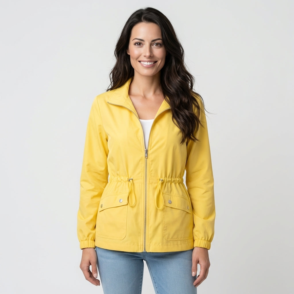 Yellow Polyester Jacket